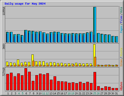 Daily usage for May 2024