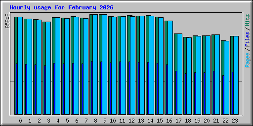 Hourly usage for February 2026