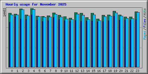 Hourly usage for November 2025