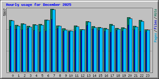 Hourly usage for December 2025
