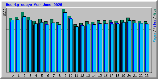Hourly usage for June 2026